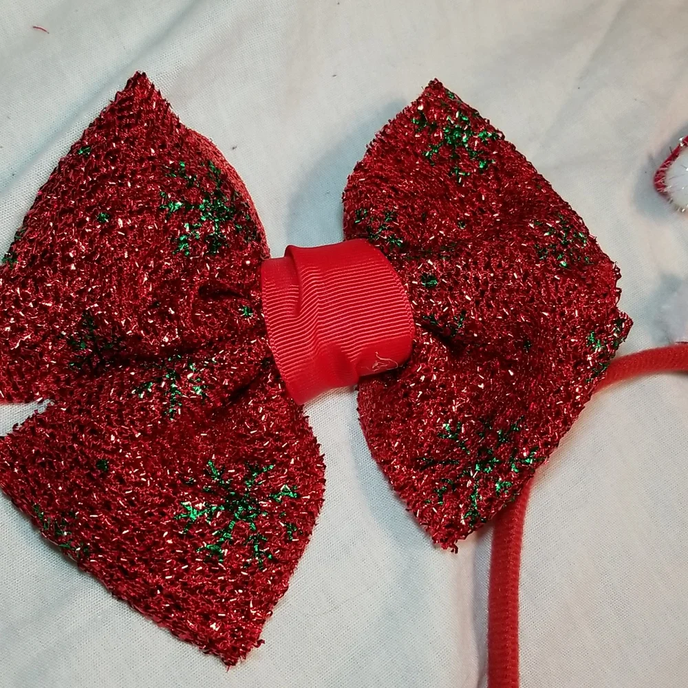 HOLIDAY GLAM BLING FASCINATOR AND BOWS LOT OF 4